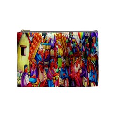 Guatemala Art Painting Naive Cosmetic Bag (medium)  by Celenk