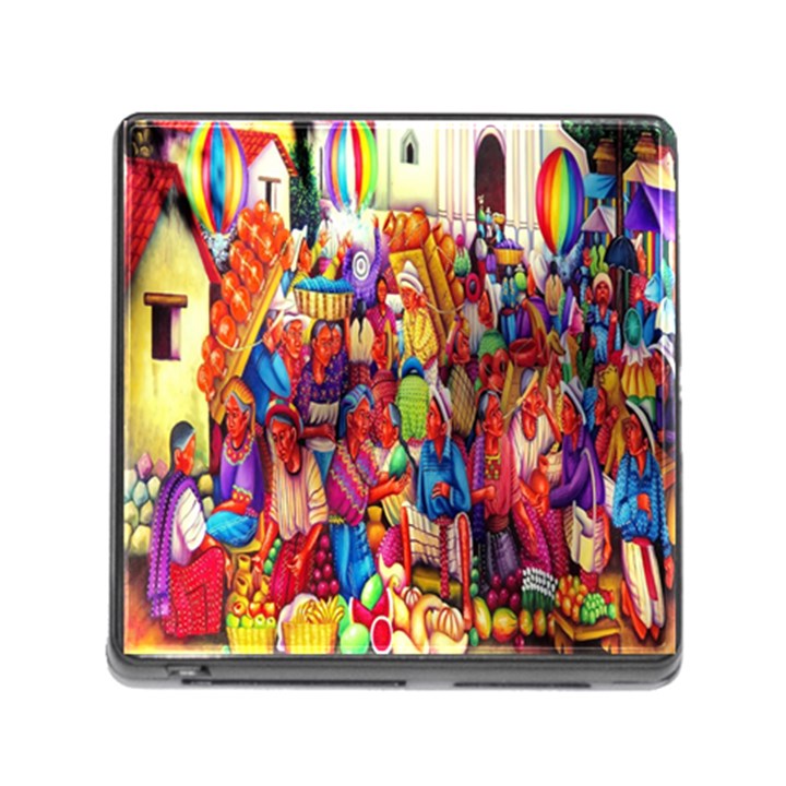 Guatemala Art Painting Naive Memory Card Reader (Square)