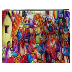 Guatemala Art Painting Naive Cosmetic Bag (xxxl)  by Celenk