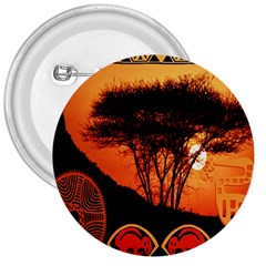 Africa Safari Summer Sun Nature 3  Buttons by Celenk