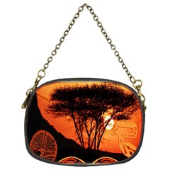 Africa Safari Summer Sun Nature Chain Purses (one Side)  by Celenk