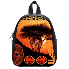 Africa Safari Summer Sun Nature School Bag (small) by Celenk