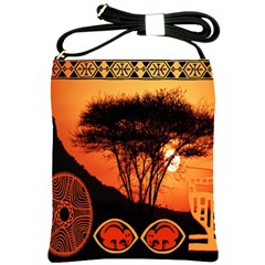 Africa Safari Summer Sun Nature Shoulder Sling Bags by Celenk