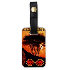 Africa Safari Summer Sun Nature Luggage Tags (one Side)  by Celenk