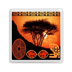 Africa Safari Summer Sun Nature Memory Card Reader (square)  by Celenk