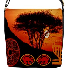 Africa Safari Summer Sun Nature Flap Messenger Bag (s) by Celenk