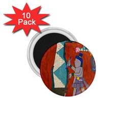 Mexico Puebla Mural Ethnic Aztec 1 75  Magnets (10 Pack)  by Celenk