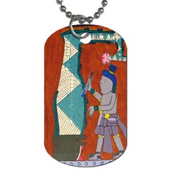 Mexico Puebla Mural Ethnic Aztec Dog Tag (two Sides) by Celenk