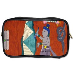 Mexico Puebla Mural Ethnic Aztec Toiletries Bags by Celenk