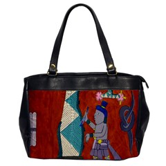 Mexico Puebla Mural Ethnic Aztec Office Handbags by Celenk