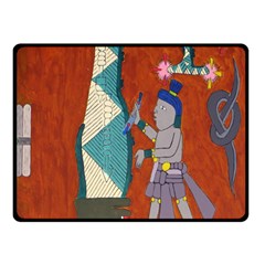 Mexico Puebla Mural Ethnic Aztec Double Sided Fleece Blanket (small)  by Celenk