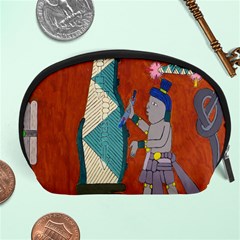 Mexico Puebla Mural Ethnic Aztec Accessory Pouches (large)  by Celenk