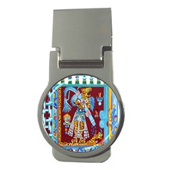 Mexico Puebla Mural Ethnic Aztec Money Clips (round)  by Celenk