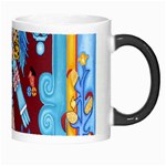 Mexico Puebla Mural Ethnic Aztec Morph Mugs Right