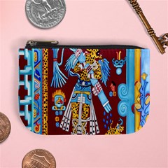 Mexico Puebla Mural Ethnic Aztec Mini Coin Purses by Celenk