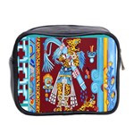 Mexico Puebla Mural Ethnic Aztec Mini Toiletries Bag 2-Side Back