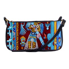 Mexico Puebla Mural Ethnic Aztec Shoulder Clutch Bags by Celenk