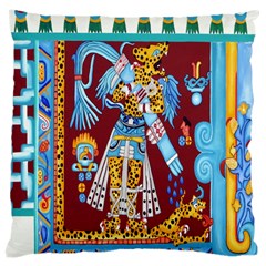 Mexico Puebla Mural Ethnic Aztec Large Cushion Case (one Side) by Celenk