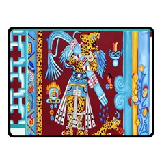 Mexico Puebla Mural Ethnic Aztec Double Sided Fleece Blanket (small)  by Celenk