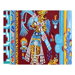 Mexico Puebla Mural Ethnic Aztec Double Sided Flano Blanket (large)  by Celenk