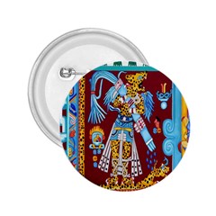 Mexico Puebla Mural Ethnic Aztec 2 25  Buttons by Celenk