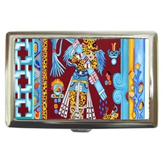 Mexico Puebla Mural Ethnic Aztec Cigarette Money Cases by Celenk