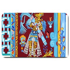 Mexico Puebla Mural Ethnic Aztec Large Doormat  by Celenk