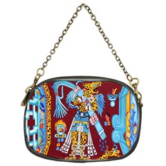 Mexico Puebla Mural Ethnic Aztec Chain Purses (one Side)  by Celenk