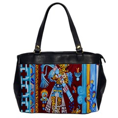 Mexico Puebla Mural Ethnic Aztec Office Handbags by Celenk