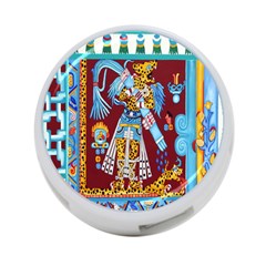 Mexico Puebla Mural Ethnic Aztec 4-port Usb Hub (one Side) by Celenk