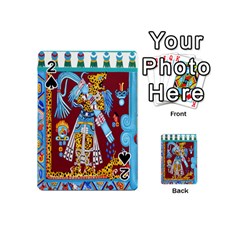 Mexico Puebla Mural Ethnic Aztec Playing Cards 54 (mini)  by Celenk