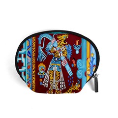 Mexico Puebla Mural Ethnic Aztec Accessory Pouches (small)  by Celenk