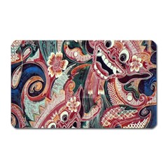 Indonesia Bali Batik Fabric Magnet (rectangular) by Celenk