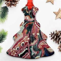 Indonesia Bali Batik Fabric Ornament (christmas Tree)  by Celenk