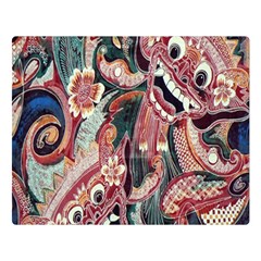 Indonesia Bali Batik Fabric Double Sided Flano Blanket (large)  by Celenk