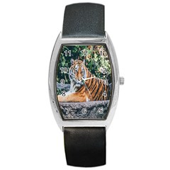 Animal Big Cat Safari Tiger Barrel Style Metal Watch by Celenk