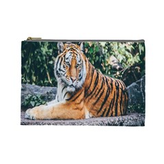 Animal Big Cat Safari Tiger Cosmetic Bag (large)  by Celenk