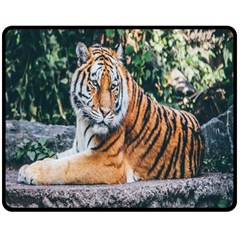 Animal Big Cat Safari Tiger Double Sided Fleece Blanket (medium)  by Celenk