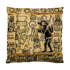 Mystery Pattern Pyramid Peru Aztec Font Art Drawing Illustration Design Text Mexico History Indian Standard Cushion Case (two Sides) by Celenk