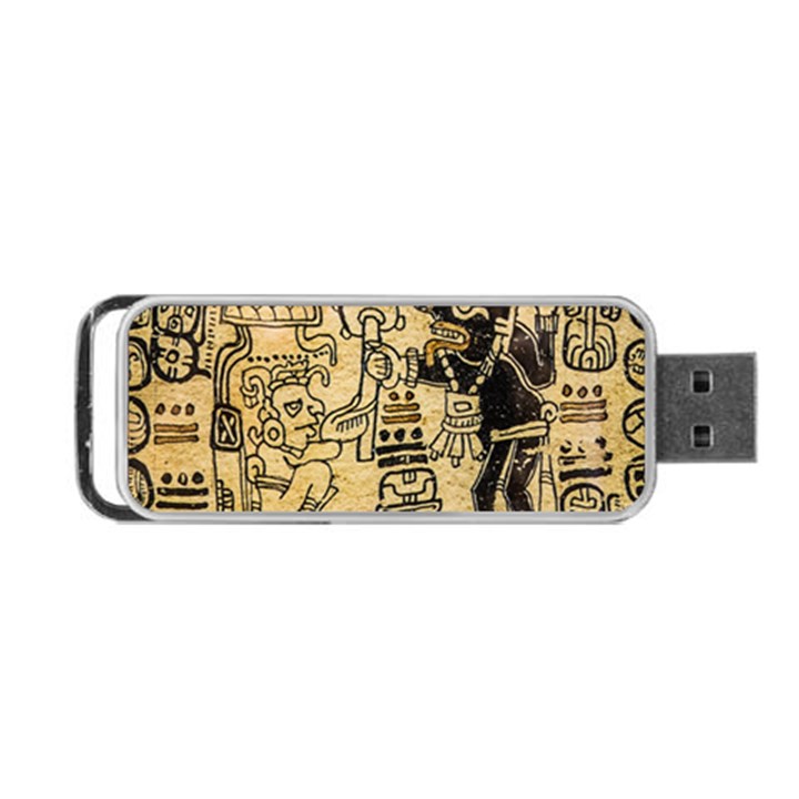 Mystery Pattern Pyramid Peru Aztec Font Art Drawing Illustration Design Text Mexico History Indian Portable USB Flash (One Side)