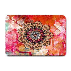 Mandala Art Design Pattern Ethnic Small Doormat  by Celenk