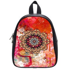 Mandala Art Design Pattern Ethnic School Bag (small) by Celenk