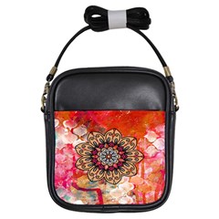 Mandala Art Design Pattern Ethnic Girls Sling Bags by Celenk