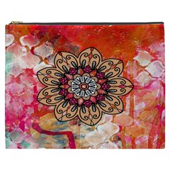 Mandala Art Design Pattern Ethnic Cosmetic Bag (xxxl)  by Celenk