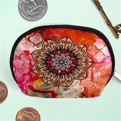 Mandala Art Design Pattern Ethnic Accessory Pouches (medium)  by Celenk