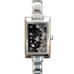 Angry Lion Digital Art Hd Rectangle Italian Charm Watch by Celenk