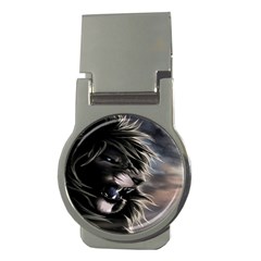 Angry Lion Digital Art Hd Money Clips (round)  by Celenk