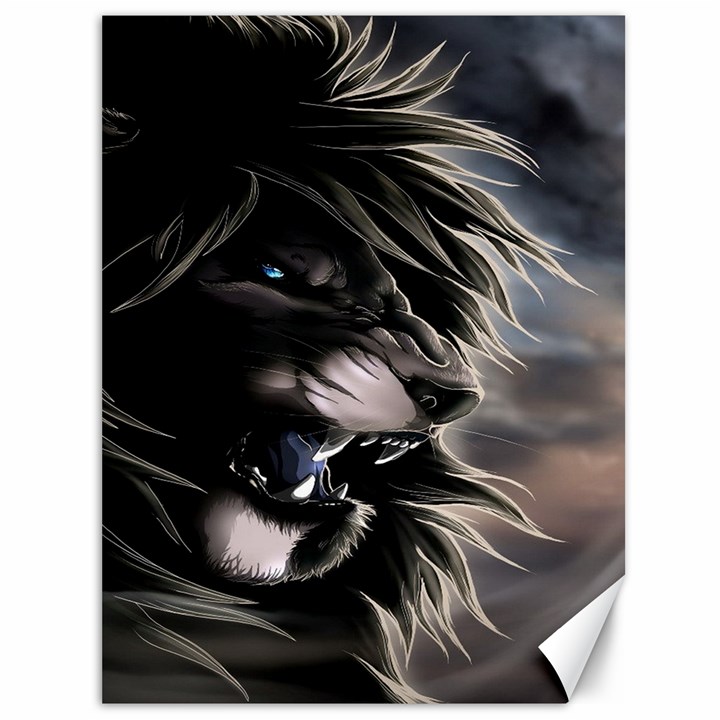 Angry Lion Digital Art Hd Canvas 36  x 48  