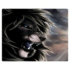 Angry Lion Digital Art Hd Double Sided Flano Blanket (medium)  by Celenk