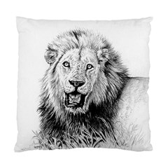 Lion Wildlife Art And Illustration Pencil Standard Cushion Case (one Side) by Celenk